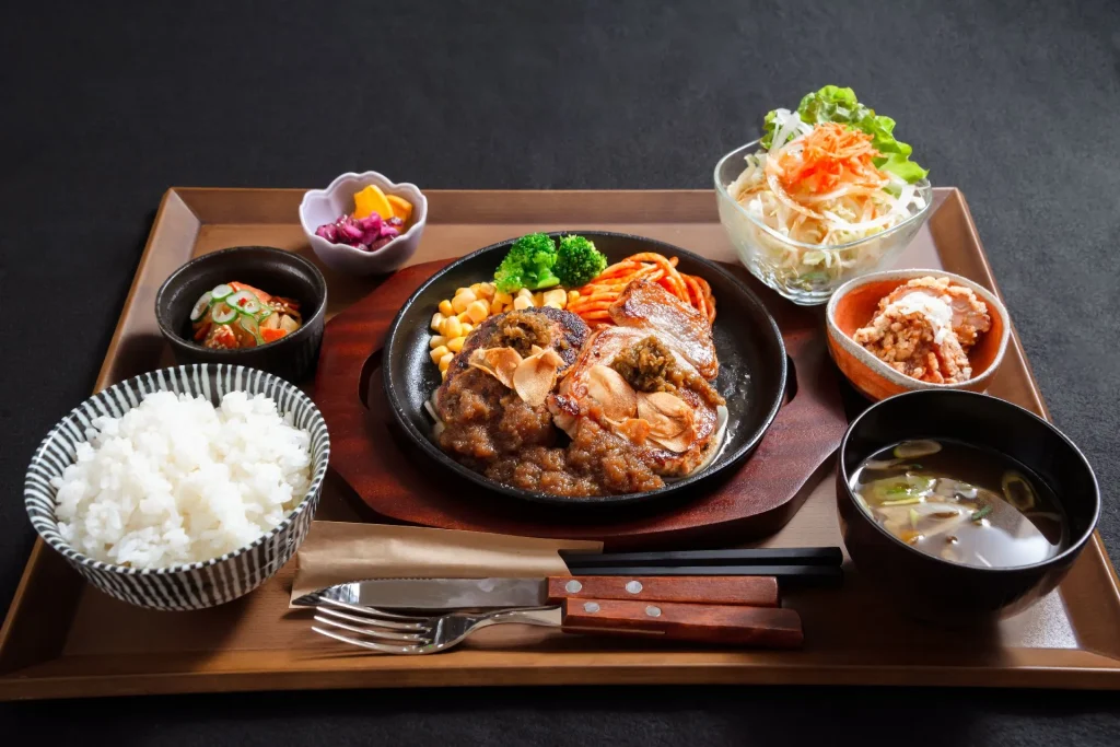 ハンバーグ120g&トンテキ定食100g